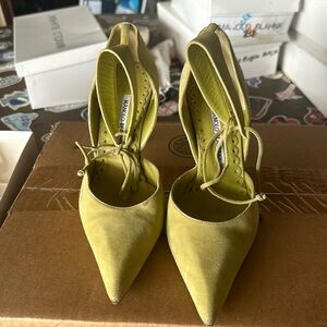 Manolo Blahnik Green Heels